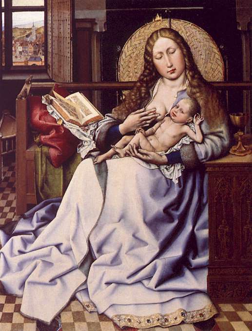 Robert Campin The Virgin and the Child Before a Fire Screen